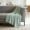 thumbnail image 5 of Boovnll Throw Blanket - Super Cozy Soft Solid Color Velvet Microfiber Blankets for Home Living Room Office Sofa Couch, Blanket - 40x60", Light Blue, 5 of 9