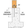thumbnail image 2 of Placa de rodamiento Simpson Strong-Tie, 7,5 x 7,5 cm, HDG, 16 mm, perno, 2 of 7