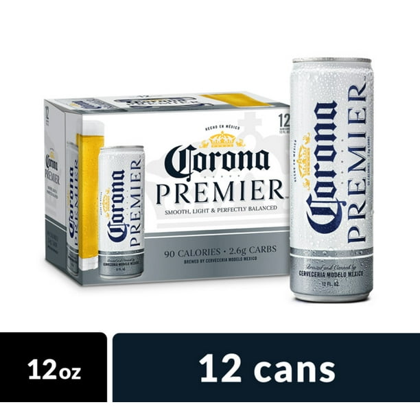 Corona Premier Mexican Lager Light Beer, 12 pk 12 fl oz Cans, 4.0 ABV