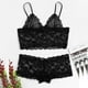 thumbnail image 4 of Gibobby Lencería mujer erótica Conjunto de lencería sexy para mujer con liguero, brasier de encaje y bragas conjunto de tirantes exóticos(Negro, G), 4 of 5