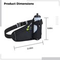 thumbnail image 3 of Sac Banane avec Porte-Bouteille d'Eau, Sac de Taille Imperméable pour la Course, Ceinture de Sport Réfléchissante avec Sangle Réglable, Pochette d'Hydratation pour Entraînement Physique Jogging Randonnée, 3 of 5