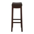 thumbnail image 4 of Hawthorne Collections 32" Contemporary Wood/Faux Leather Bar Stool in Dark Brown, 4 of 10