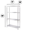 thumbnail image 2 of 36" Deep x 72" Wide x 86" High 4 Tier Chrome Wire Shelving Kit | NSF Commercial Storage Rack Unit, 2 of 5