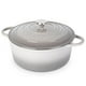 thumbnail image 1 of Olla holandesa de hierro fundido con tapa – Cacerola esmaltada antiadherente apta para horno – Batería de cocina resistente para horno holandés – Gris, 7.3 cuartos, 30 cm – de Nuovva, 1 of 5