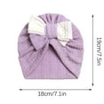 thumbnail image 3 of Odeerbi Baby Girls Elastics Hair Bows Headband Toddler Cute Bowknot Solid Color Hair Band Hair Accessories Hat Purple, 3 of 4