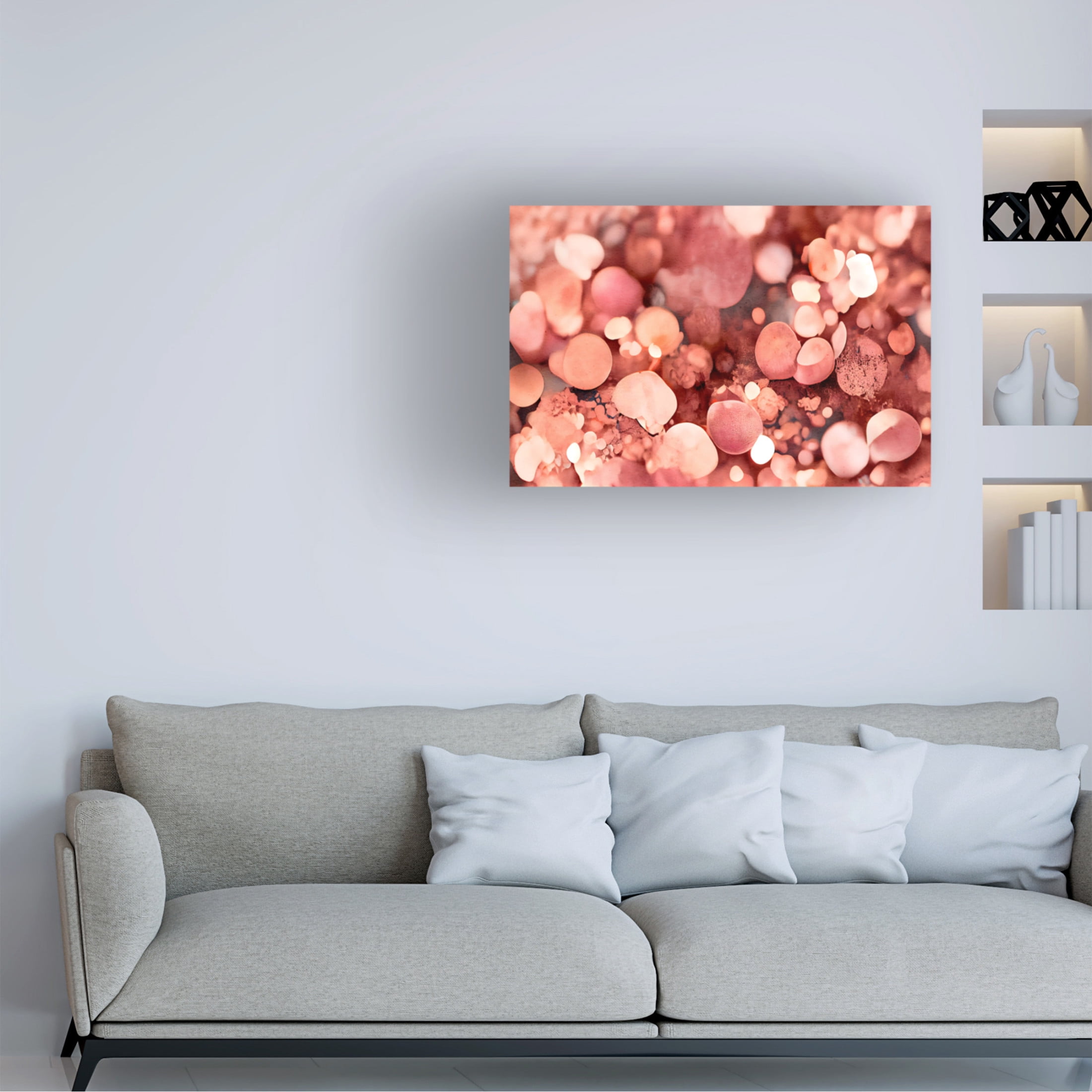 Canvas Wall Art - Treechild 'Rosy Sparkles' Wall Art for Living Room, Bedroom, or Office D?cor by Trademark Fine Art - 32 x 22 Inches