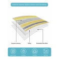 thumbnail image 5 of Quilts Full Size Bedding Set, Yellow Nordic Style Stripes Lightweight Quilted Comforter, Yellow Gray Texture Soft Reversible Bedspread Coverlet with Pillow Covers for All Season, 78" x 90", 5 of 7