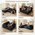 thumbnail image 6 of JONPONY L-Shape Sofa Couch,Cloud Sofa Couch No Assembly Boneless Deep Seat Sofa for Living Room, Black, 6 of 14