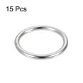thumbnail image 3 of 32mm ID 3.8mm Thickness Metal O Ring Iron Silver Tone 15 Pack, 3 of 4