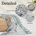 thumbnail image 3 of Spring Botanical Body Pillow Covers 20"x54", Vintage Black Plaid Brown Wooden Grain Soft Brushed Microfiber Breathable Throw Pillow Covers, Decorative Pillowcase with Zipper for Couch Sofa Bedroom, 3 of 9