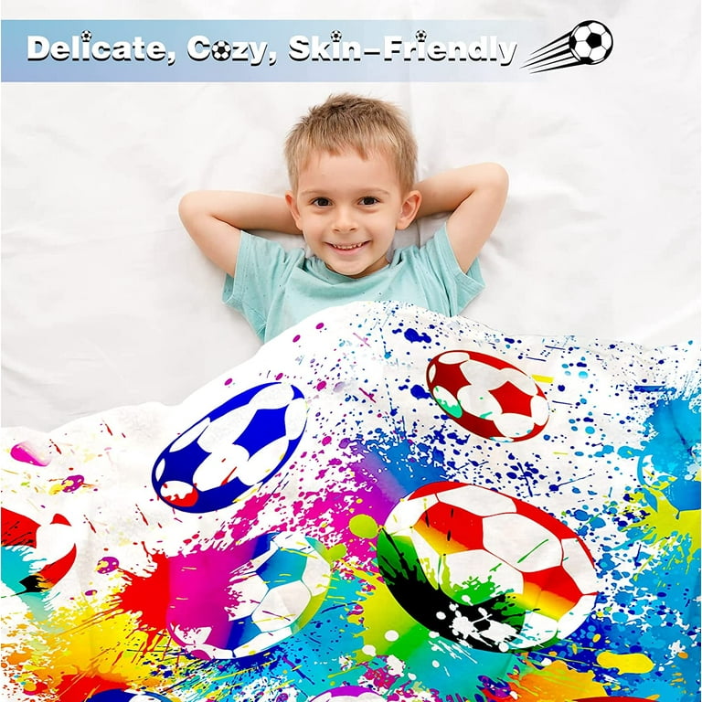 Soccer throw blanket sale