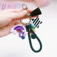 thumbnail image 4 of LLavero de arcoíris de cerámica suave creativo con forma de corazón para niña, mochila para estudiante, colgante de piruleta, Accesorios para llaveros, 4 of 6