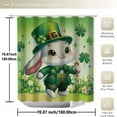 thumbnail image 6 of FastXmas 4 Pc St. Patrick's Day Holiday Decoration Toilet Set,Shamrock Spring Bathroom Set, Shower Curtain Toilet Seat and 2 Floor Mat for Bathroom ornament, Dry And Wet Separation Shower Curtain, 6 of 8