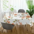 thumbnail image 3 of Yayeee Tablecloths 60" x 90" Rectangle Wrinkle Resistant Party Table Cover, Orange Floral Blooms, 3 of 8