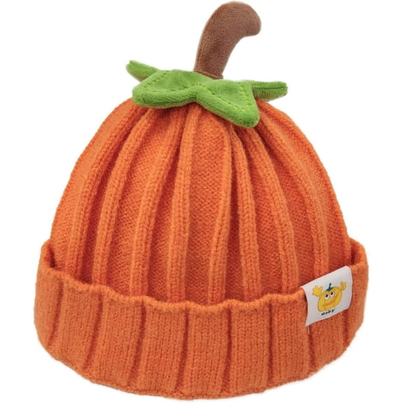 Winter Thick Knitted Beanie Hat for Infant Kids Toddler Boys Girls Soft Warm Cute Christmas Pumpkin Cap