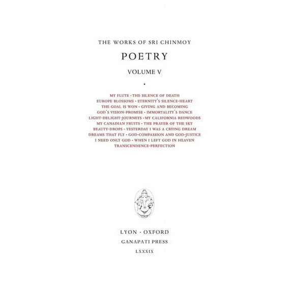 Works of Sri Chinmoy Sri Chinmoy: Poetry V, Book 29, (Hardcover)