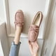 thumbnail image 2 of Zapatos de mujer de talla grande, zapatos de mamá con lazo, zapatos de mujer de otoño e invierno con suela suave, sin cordones, tacón plano, forro polar, zapatos cálidos para embarazadas, 2 of 6