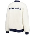 thumbnail image 3 of Women's G-III 4Her by Carl Banks Oatmeal/College Navy Seattle Seahawks Switchback Reversible Full-Zip Jacket, 3 of 6