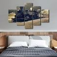 thumbnail image 4 of TISHIRON 5PCS Framed Steam TrainTheme Canvas Wall Art Set,50"x24" Air Smokey Steam Train Wall Canvas Art Decor, 4 of 7