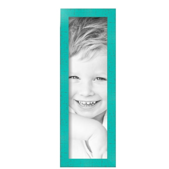 ArtToFrames 5" x 17" Aqua Picture Frame, 5x17 inch Green Wood Poster Frame (WOM-5186),  Pack