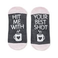 thumbnail image 2 of MeMoi Women's Coffee Drinker Low-Cut Non-Skid Socks - Womens - Female, 9-11, Dark Gray Heather, 2 of 5