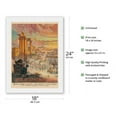 thumbnail image 2 of bardolino - Vintage Railroad Travel Poster by Carlo Cussetti c.1900 - Japanese Unryu Rice Paper Art Print (Unframed) 18 x 24 in, 2 of 4
