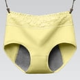 thumbnail image 2 of iHPH7 Women's Period Underwear Heavy Flow, Cotton Panties Leakproof Postpartum Menstrual Briefs Women Light Yellow XL, 2 of 9