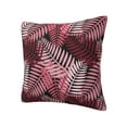 thumbnail image 2 of YFYANG Square Decorative Throw Pillow Case (Without Pillow Insert), Pink Leaves Texture Bedroom Sofa Car Cushion Cover, 26"x26", 2 of 9