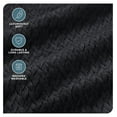 thumbnail image 3 of Textured Fleece Microplush Blanket - King- Lightweight Throw for Bed, Sofa, Couch, Camping, and Travel - Ultra Soft Warm Blanket (King, Black), 3 of 9
