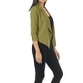 thumbnail image 2 of Auliné Collection Womens Casual Lightweight 3/4 Sleeve Fitted Open Blazer, 2 of 3