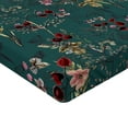 thumbnail image 4 of Ambesonne Vintage Fitted Sheet, Flowers Butterflies Minimal, Full Size, Dark Fuchsia and Tan, 4 of 5