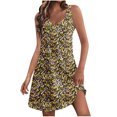 thumbnail image 1 of Vestidos de Verano con Cuello en V para Mujeres 2025 Casual con Bolsillos Boho Beach Camisetas Vestido Tanque Suelto, 1 of 8