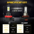 thumbnail image 3 of 4x 9007+H11/H8/H9 LED Headlight Fog Light Bulbs Combo 6000K For Mitsubishi Endeavor 2008-2011, 3 of 15