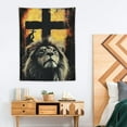 thumbnail image 2 of NJSTORE Lion Motivational Canvas Wall Art Christian Cross Lion Wall Decor Jesus Lion Of Judah Pictures Prints Inspirational Scripture Gifts Home Framed Artwork For Living Room Bedroom Bathroom, 2 of 7