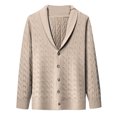 thumbnail image 1 of OJinShaWanO Festivus Sweater Men's Cardigan Thin Sweater Small Coat Solid Color Knitted Cardigan, 1 of 3