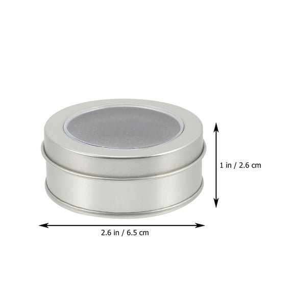 FUEENIRVA Silver Tinplate Small Metal Box Coin Storage Case with Sealing Lid for Collection and Protection 3 Pcs