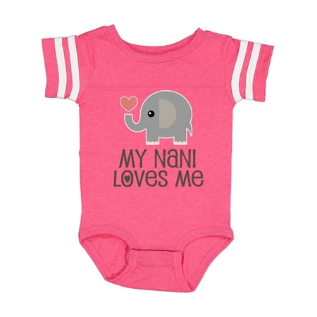 

Inktastic My Nani Loves Me Grandson Granddaughter Gift Baby Boy or Baby Girl Bodysuit