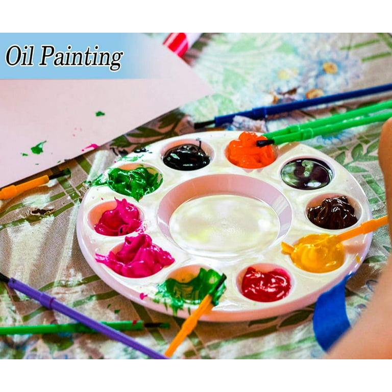5/10pcs Round Paint Tray Palettes Washable Plastic Paint Pallets DIY Craft  Art Painting Palettes Watercolor Palette Tool