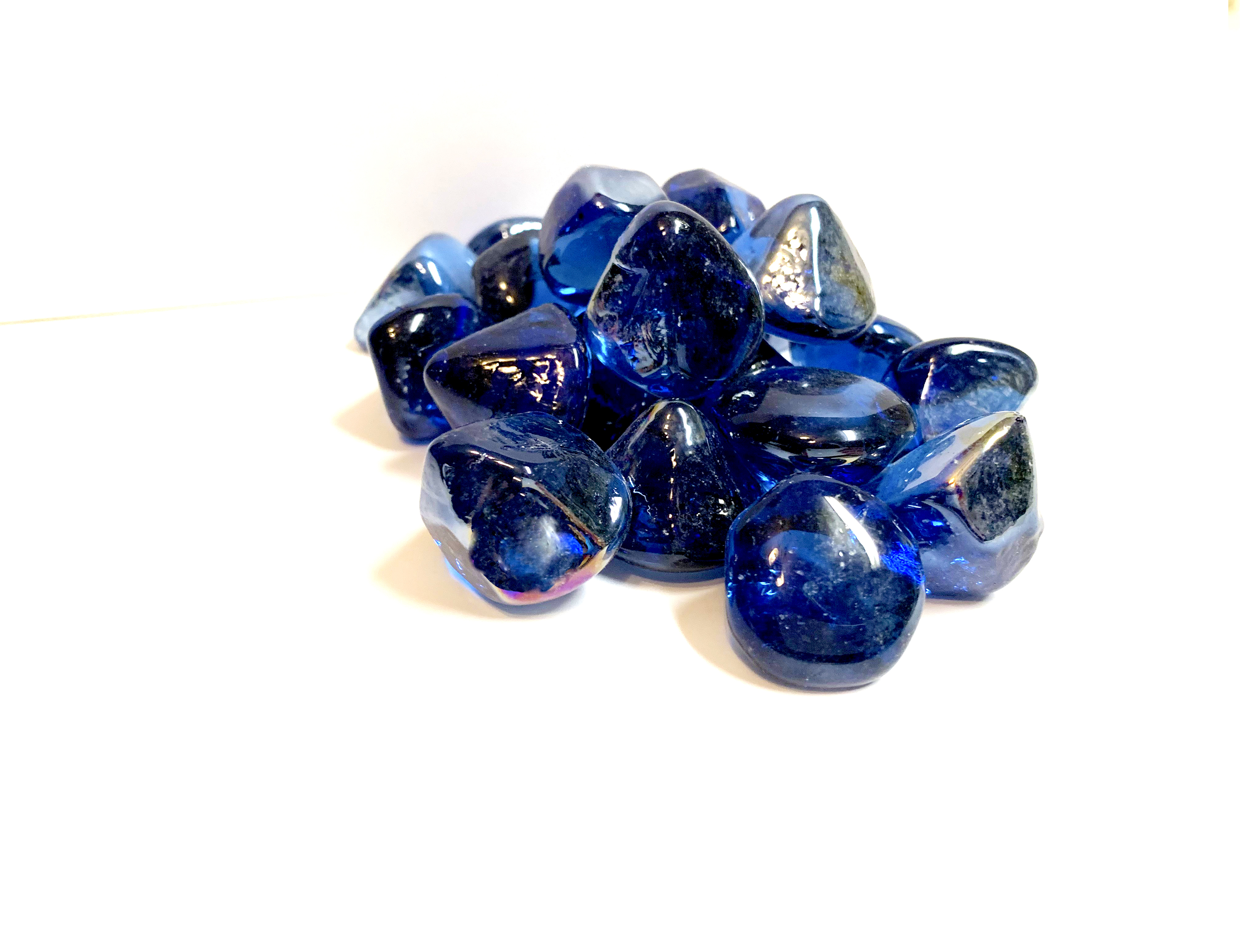 Midnight Diamond Jelly Bean Fire Glass 10 lbs