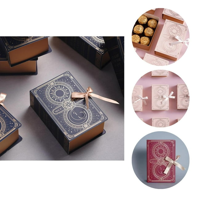 Boîte Cadeau de Bonbons Robuste Multi-Fonction en Carton Délicat Décoratif pour Mariage