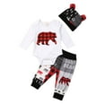 thumbnail image 1 of ITFABS Ensemble Pantalon Bébé Ours Combinaison Complète avec Bonnet Pantalon Extensible, 1 of 9