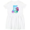 thumbnail image 3 of Inktastic Fifth Birthday Mermaid Girls Toddler Dress, 3 of 5