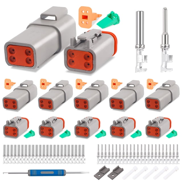 Kit de Conectores JRready ST6327-4 Deutsch 4 Pines DT Impermeable