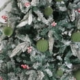 thumbnail image 4 of TETOU 12Pcs 3.15" Velvet Christmas Balls Flocked Christmas Tree Ornaments Christmas Tree Hanging Velvet Ornaments Ball for Christmas Holiday Wedding Party Home Decor(Avocado Green), 4 of 7