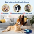thumbnail image 6 of Duuclume Dog Puzzle Feeding Toy Rotating Slow Feeder Disc for IQ Training Blue w/ Light Blue, 6 of 7