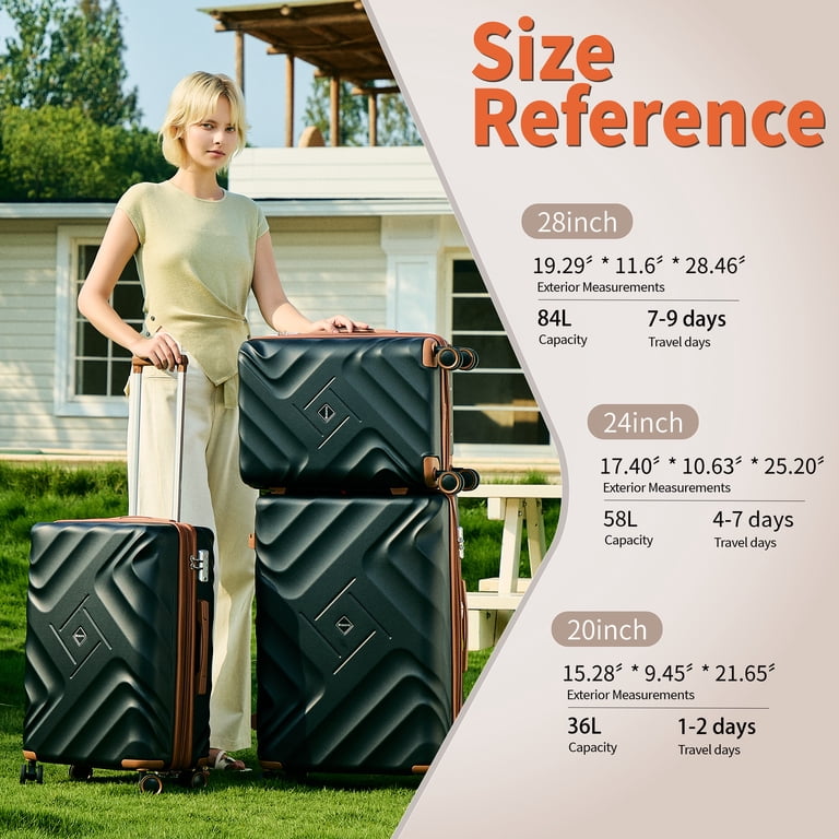 Rosamo 10-Piece Hardshell Luggage Set with Packing Organizers photo 4