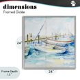 thumbnail image 4 of Stupell Industries Coastal Docked Sails on Stormy Seas Gray Framed Giclee Art, 24 x 24, by Lorenzo Collective, 4 of 8