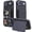 Black, variant on Sleektime Rugged PC Back Case for iPhone Air with Mirror, Cash & Credit Card Slots, Kickstand Durable Shockproof Cover for Women & Men, Slim Wallet Design, Full Protection,Black