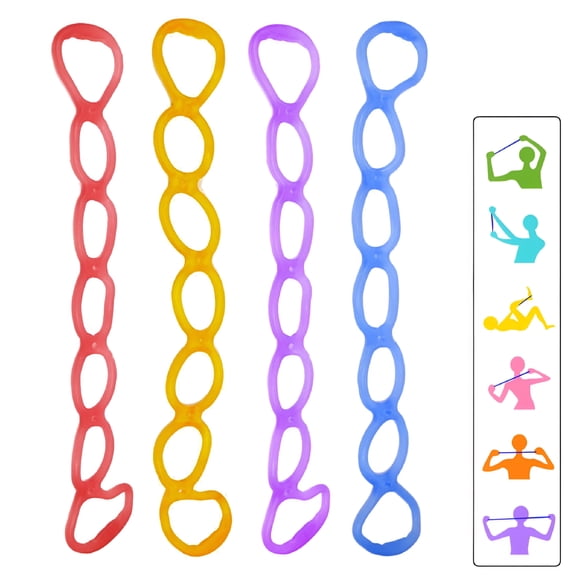 BESTSKY 7 Holes Elastic Silicone Fitness Pilates Exercise Yoga Resistance Band Rope