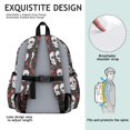 thumbnail image 5 of Skull and Flower Gothic Pattern Cute School Backpack with Padded Back and Adjustable Shoulder Straps 13.4"x11"x4.7", 5 of 5